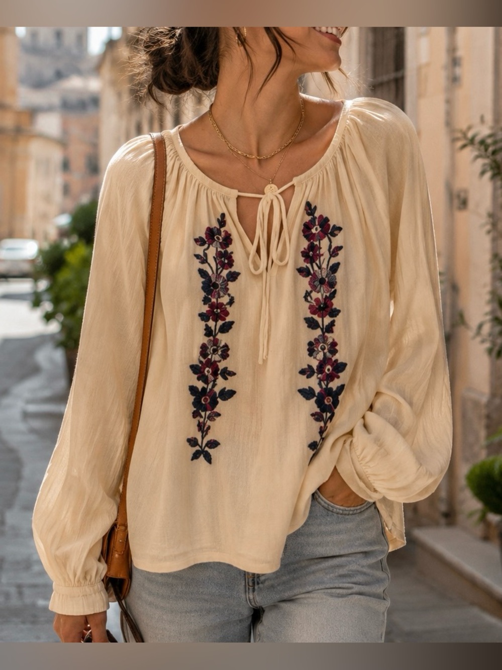 Karen Kane Blouse size L Retro Style NWT